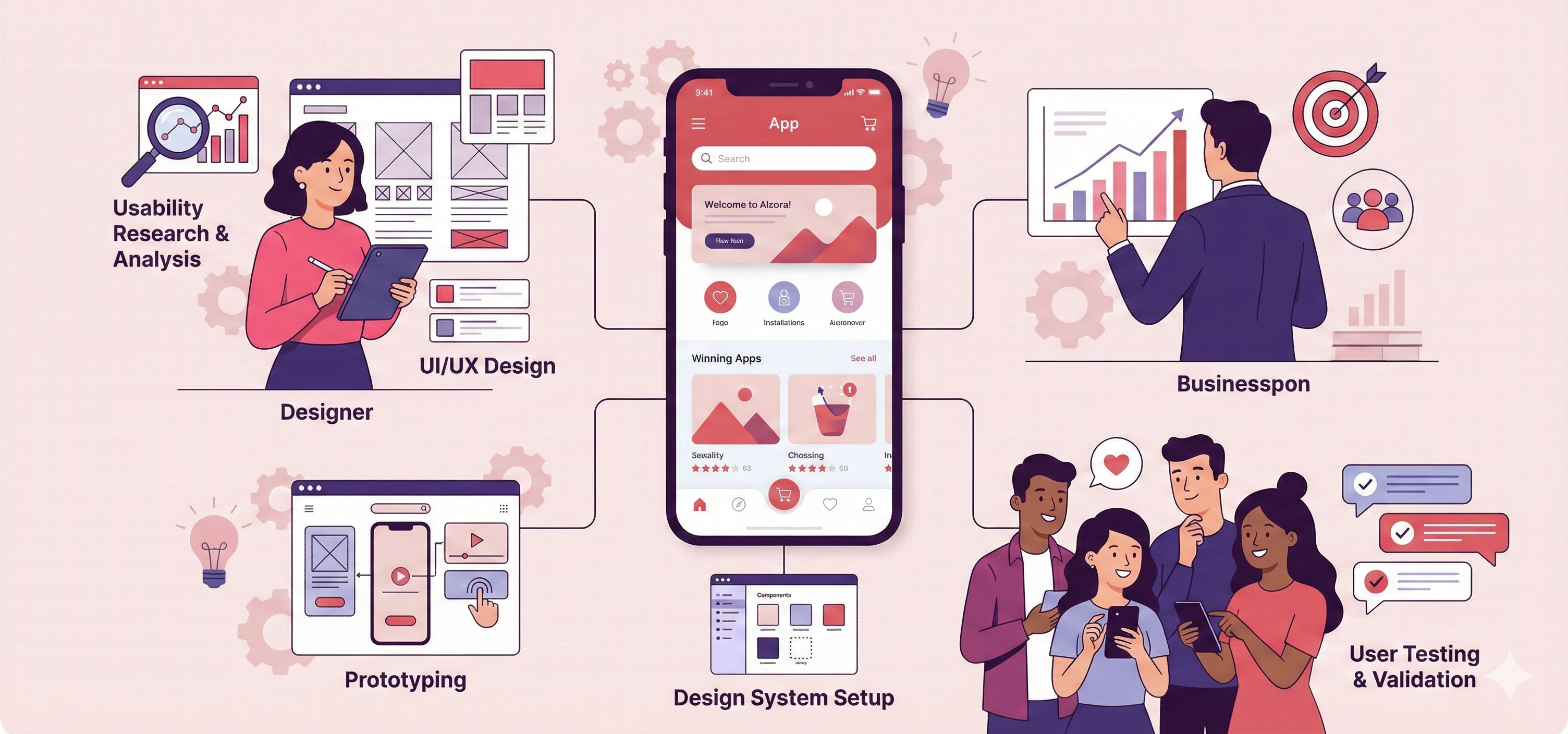 UI/UXデザインのイメージ